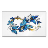 Symbol Infinity of Blue Morpho Butterflies マグネット名刺 (正面)
