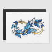 Symbol Infinity of Blue Morpho Butterflies マグネット招待状 (正面/裏面)