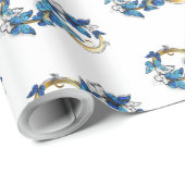 Symbol Infinity of Blue Morpho Butterflies ラッピングペーパー (ロールコーナー)