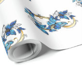 Symbol Infinity of Blue Morpho Butterflies ラッピングペーパー (ロールコーナー)