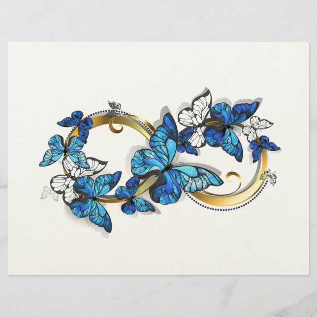 Symbol Infinity of Blue Morpho Butterflies レターヘッド (正面)