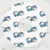 Symbol Infinity of Blue Morpho Butterflies ワイングラスタグ (正面)