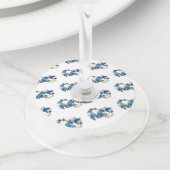 Symbol Infinity of Blue Morpho Butterflies ワイングラスタグ (クローズアップ)