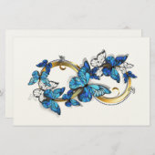 Symbol Infinity of Blue Morpho Butterflies 便箋 (正面/裏面)