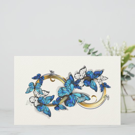 Symbol Infinity of Blue Morpho Butterflies 便箋 (スタンド正面)