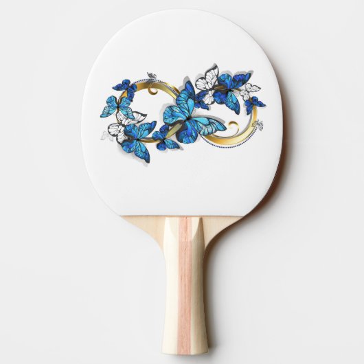 Symbol Infinity of Blue Morpho Butterflies 卓球ラケット (裏面)