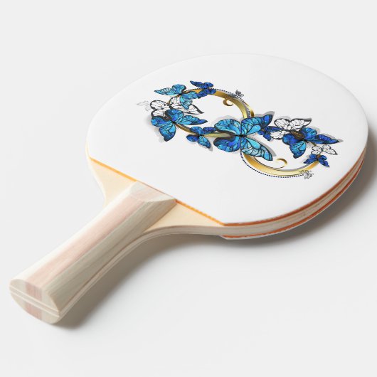 Symbol Infinity of Blue Morpho Butterflies 卓球ラケット (正面アングル)