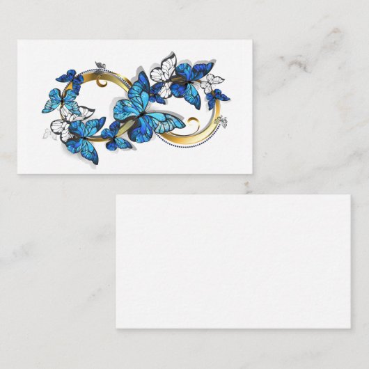 Symbol Infinity of Blue Morpho Butterflies 名刺 (正面/裏面)