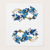 Symbol Infinity of Blue Morpho Butterflies 名刺 (外部フラット)