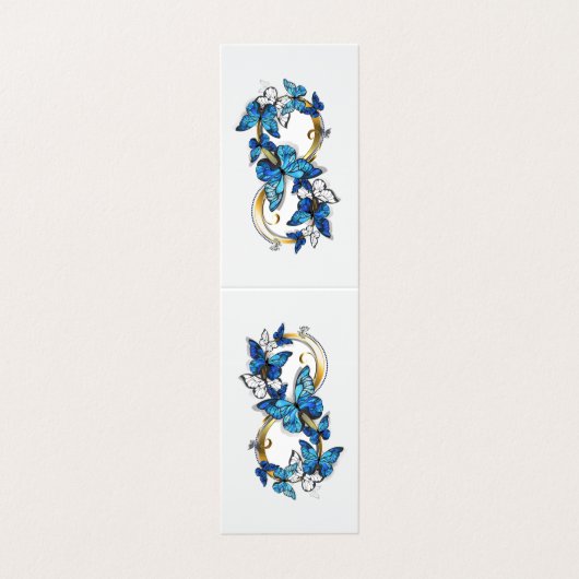 Symbol Infinity of Blue Morpho Butterflies 名刺 (外部フラット)