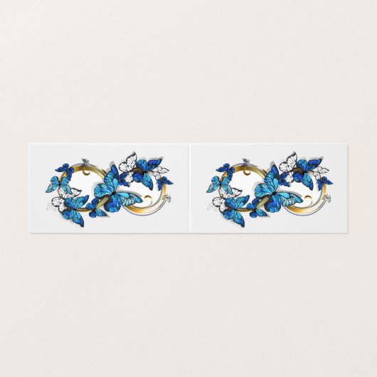 Symbol Infinity of Blue Morpho Butterflies 名刺 (外部フラット)