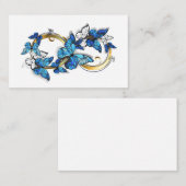 Symbol Infinity of Blue Morpho Butterflies 名刺 (正面/裏面)