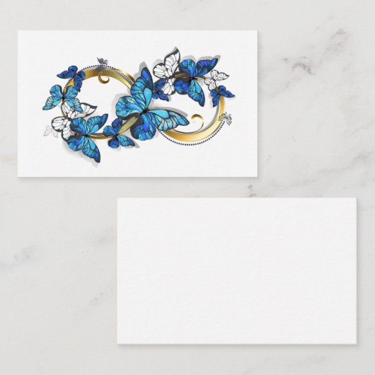 Symbol Infinity of Blue Morpho Butterflies 名刺 (正面/裏面)