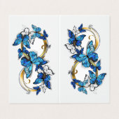 Symbol Infinity of Blue Morpho Butterflies 名刺 (外部フラット)