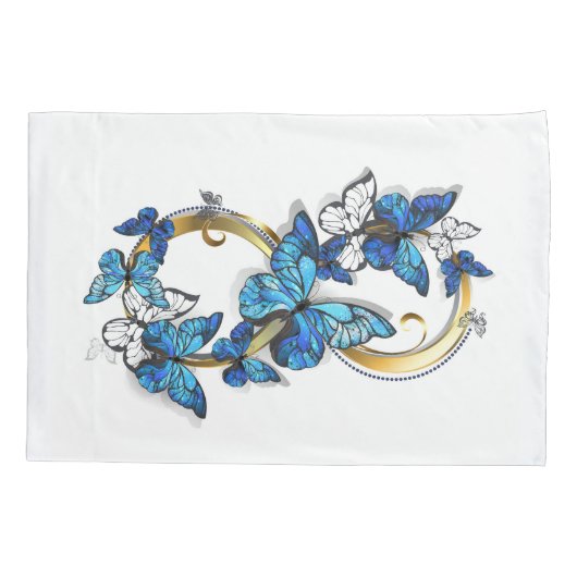 Symbol Infinity of Blue Morpho Butterflies 枕カバー (裏面)
