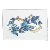 Symbol Infinity of Blue Morpho Butterflies 枕カバー (正面)
