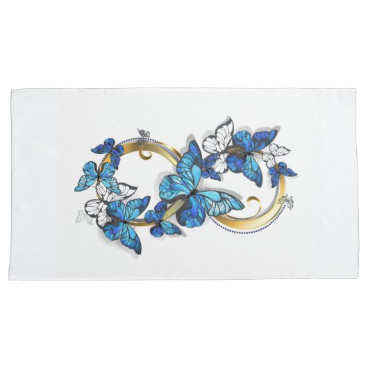 Symbol Infinity of Blue Morpho Butterflies 枕カバー (正面右)