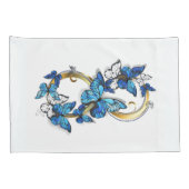 Symbol Infinity of Blue Morpho Butterflies 枕カバー (裏面-右)