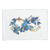 Symbol Infinity of Blue Morpho Butterflies 枕カバー (正面右)