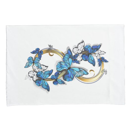 Symbol Infinity of Blue Morpho Butterflies 枕カバー (正面右)