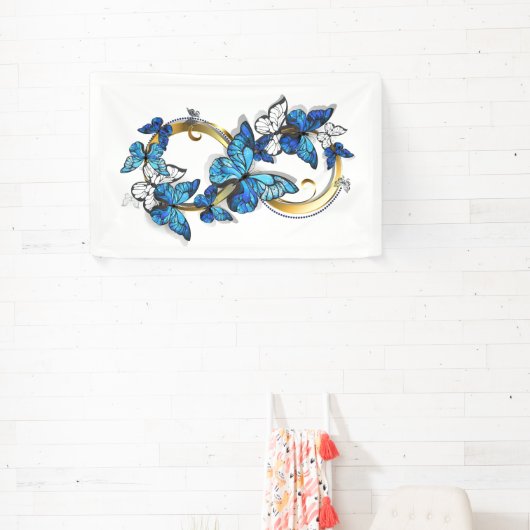 Symbol Infinity of Blue Morpho Butterflies 横断幕 (インサイチュ)