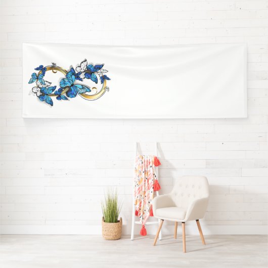 Symbol Infinity of Blue Morpho Butterflies 横断幕 (インサイチュ)