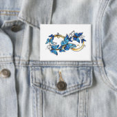 Symbol Infinity of Blue Morpho Butterflies 缶バッジ (インサイチュ)
