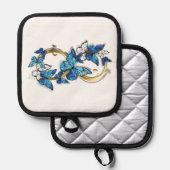 Symbol Infinity of Blue Morpho Butterflies 鍋敷き (正面/裏面)