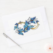 Symbol Infinity of Blue Morpho Butterflies 長方形シール (封筒)