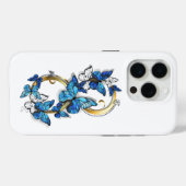 Symbol Infinity of Blue Morpho Butterflies Case-Mate iPhoneケース (裏面 (横))