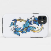 Symbol Infinity of Blue Morpho Butterflies Case-Mate iPhoneケース (裏面(横))