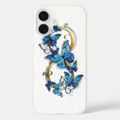 Symbol Infinity of Blue Morpho Butterflies Case-Mate iPhoneケース (裏面)