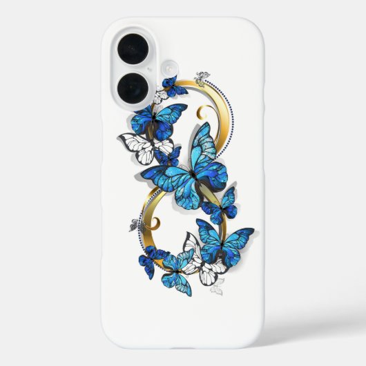 Symbol Infinity of Blue Morpho Butterflies Case-Mate iPhoneケース (裏面)