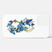 Symbol Infinity of Blue Morpho Butterflies Case-Mate iPhoneケース (裏面 (横))