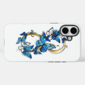 Symbol Infinity of Blue Morpho Butterflies Case-Mate iPhoneケース (裏面 (横))
