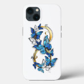 Symbol Infinity of Blue Morpho Butterflies Case-Mate iPhoneケース (裏面)