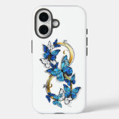 Symbol Infinity of Blue Morpho Butterflies Case-Mate iPhoneケース (裏面)