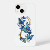 Symbol Infinity of Blue Morpho Butterflies iPhoneケース (裏面)