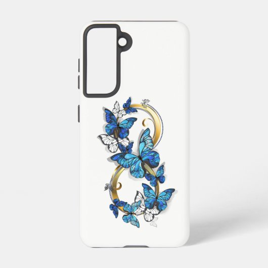 Symbol Infinity of Blue Morpho Butterflies Samsung Galaxyケース (裏面)