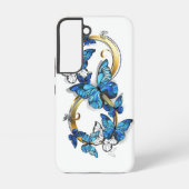 Symbol Infinity of Blue Morpho Butterflies Samsung Galaxyケース (裏面)