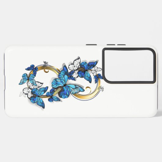 Symbol Infinity of Blue Morpho Butterflies Samsung Galaxyケース (裏面横)