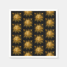 Symbol of Louis XIV the Sun King スタンダードカクテルナプキン