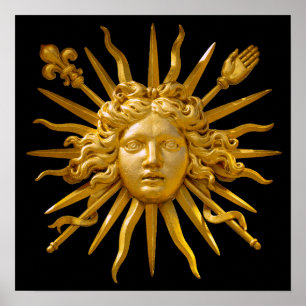 Symbol of Louis XIV the Sun King ポスター