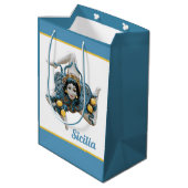 Symbol of Sicily Trinacria Medusa Sicilian ミディアムペーパーバッグ (裏面アングル)