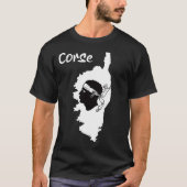 symbole du drapeau corse et carte géographique tシャツ (正面)