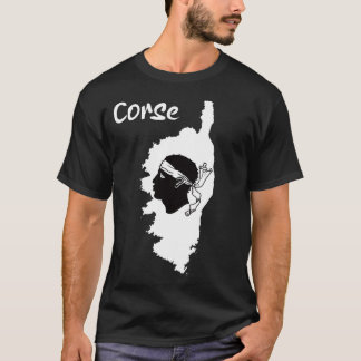 symbole du drapeau corse et carte géographique tシャツ