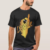symbole du drapeau corse et carte géographique tシャツ (正面)