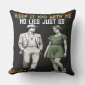 Symbolic Angel Couple Throw Pillow クッション (正面)