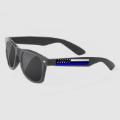 Symbolic Thin Blue Line American Flag graphic on a サングラス (左)