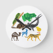 Symbolism of Animals ラウンド壁時計 (正面)